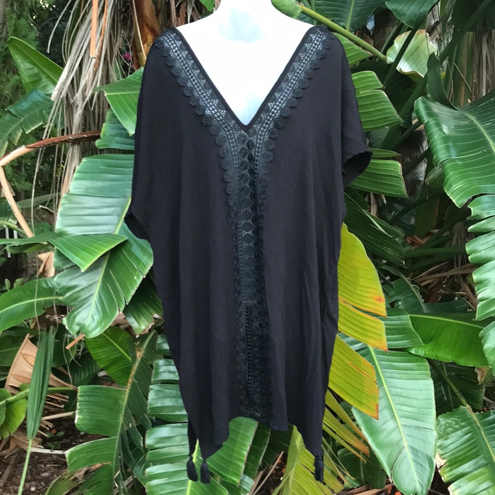 Rayon peekaboo crochet cover up
